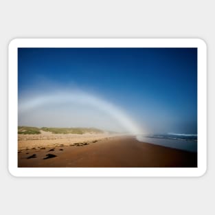 Fogbow on Druridge Bay in Northumberland Sticker